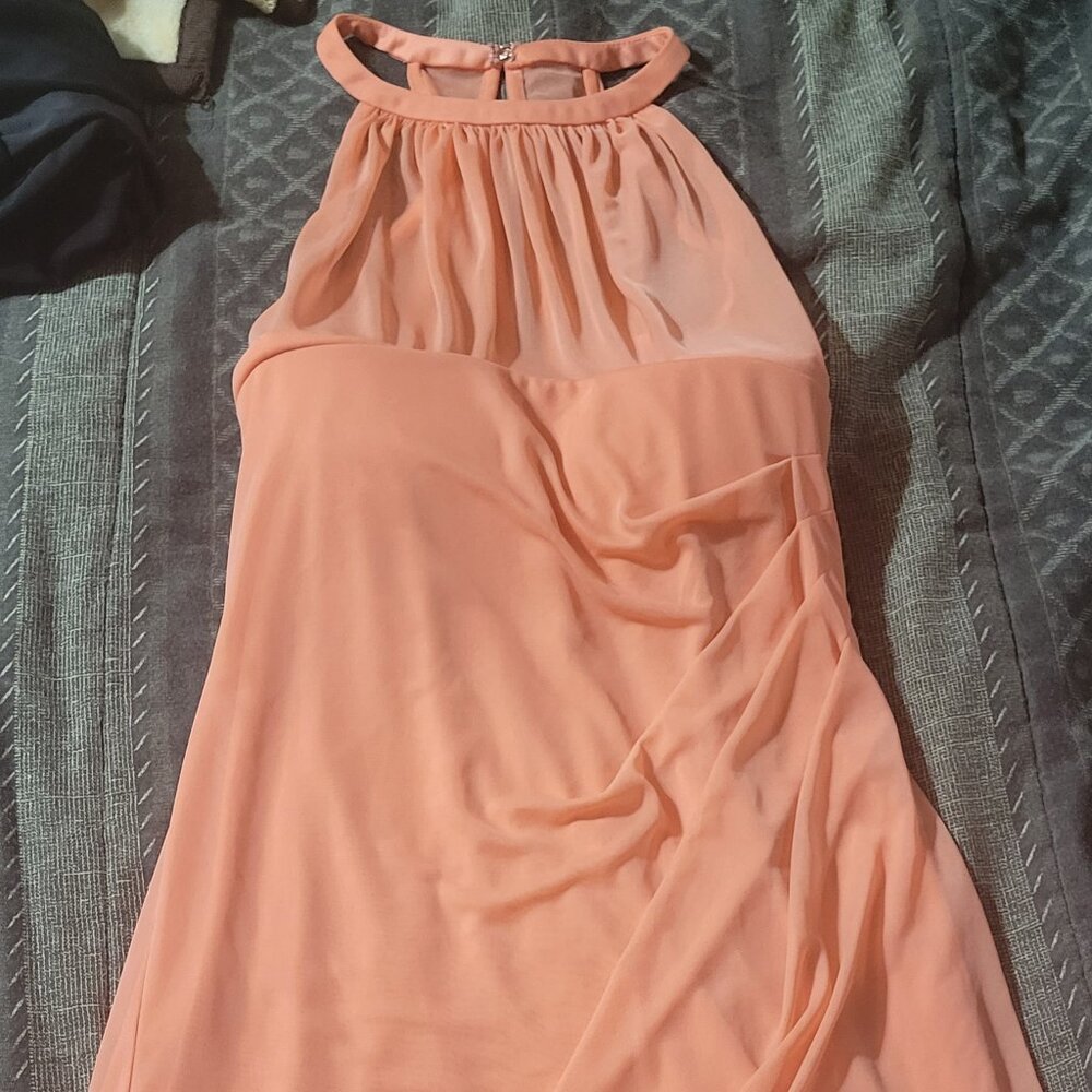 Davids bridal coral dress size 6